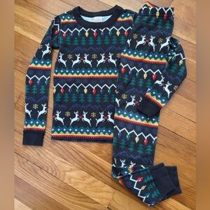 Hanna Andersson 120/6-7 Long John Pajama Set Very Merry